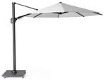 Challenger T2 zweefparasol 350 cm rond wit met 90KG voet en, Tuin en Terras, Parasols, Ophalen of Verzenden, Nieuw