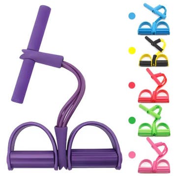 Weerstandsband met Pedalen 4-Tube Fitness Trainer Core, Verzenden, Nieuw