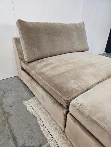 Chaise Longue Velvet Taupe - Hotel Chique, Ophalen of Verzenden, Nieuw