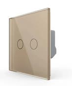 Livolo Glazen Touchscreen Dimmer, Wisselschakelaar | Goud |, Ophalen of Verzenden, Nieuw, Schakelaar