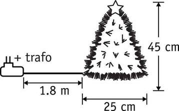2dekans | Luca Lighting Mercury Kunstkerstboom met Fibre, Ophalen of Verzenden, Zo goed als nieuw