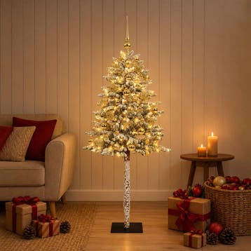 vidaXL Kunstkerstboom met Ballen 180 cm 300 LEDs Warmwit, Verzenden, Nieuw