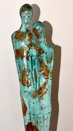 Abdoulaye Derme - sculptuur, Couple élancé – Sculpture