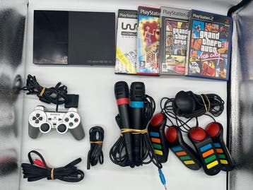 Sony - Playstation 2 (PS2) - SCPH-9000x Slim model - 4 Games, Nieuw