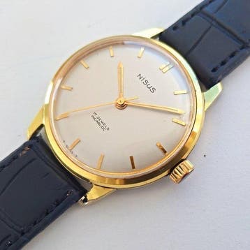 Nisus - swiss mens gold plated - Zonder minimumprijs - Heren, Nieuw