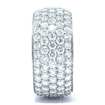 Ring Platina - 4.00ct. tw. Diamant (Natuurlijk) - VVS-Pavé, Nieuw