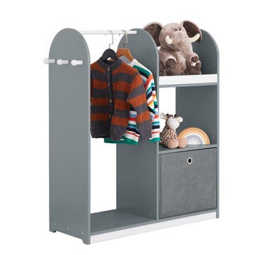 2dekans | SoBuy KMB40-HG Kindergarderobe 97x35x108 cm Grijs, Ophalen of Verzenden, Zo goed als nieuw