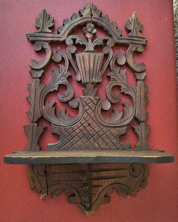 Wandrek - Hout - Console fretsnijwerk, Antiek en Kunst, Curiosa en Brocante