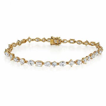 Armband - 14 karaat Geel goud - 5.68ct. tw. Diamant, Sieraden, Tassen en Uiterlijk, Armbanden, Nieuw