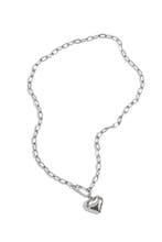 Ketting hangend hart met frontsluiting - zilveren kleur, Verzenden, Nieuw