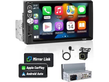 Veiling - Hikity 1Din CarPlay Autoradio Android voor auto me, Nieuw