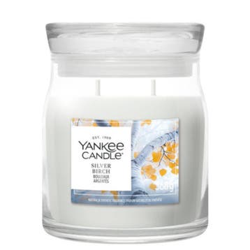 Yankee Candle Silver Birch Medium Jar - 368gr, Ophalen of Verzenden, Nieuw, Overige typen