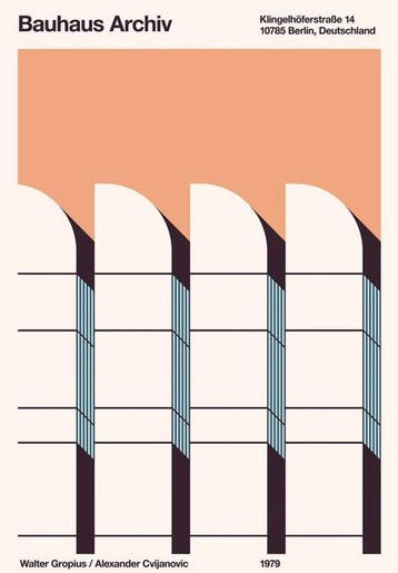 Bauhaus - “Bauhaus Archiv, 1979”. - 47 x 33 cm.