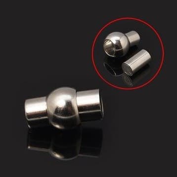 Magneet slotje platinum 9 x 17mm Ø5mm, Ophalen of Verzenden, Nieuw, Draad