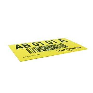 Lokas  -  Barcode Labels - Geel - Polyvinylchloride (PVC) -, Verzenden