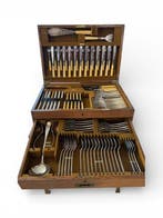 Mappin & Webb - Bestekset - Verzilverd, Been, Hout - 12, Antiek en Kunst
