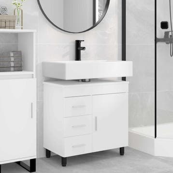 vidaXL Badkamer Waskom Wit 60 x 35 x 60 cm Bewerkt hout, Verzenden, Nieuw
