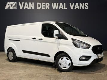 Ford Transit Custom 2.0 TDCI 131pk Automaat L2H1 Euro6 Airco, Automaat, Stof, Gebruikt, Wit