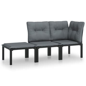Modulaire Loungeset - PE Rattan | 66% Korting, 2 zitplaatsen, Gebruikt, Hocker, Ophalen of Verzenden