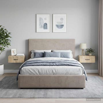 vidaXL Wandbeugel Bedkast 2 st Sonoma Eiken 49 x 34,5 x 20, Huis en Inrichting, Minder dan 45 cm, Verzenden, Nieuw, Minder dan 55 cm