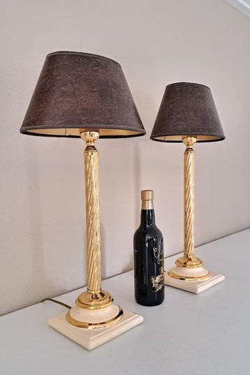 Italiaans Design Kolomlampen - 56 cm hoog - Tafellamp (2) -, Nieuw