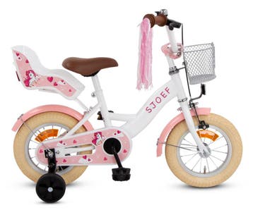 SJOEF Dolly Meisjesfiets 12 inch - 2-4 Jaar - Unicorn - Wit, Verzenden, Nieuw, Minder dan 16 inch, Overige merken