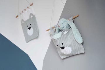 Haakpatroon Wandhanger & Wandmandje Beer - voor de babykam, Ophalen of Verzenden, Nieuw