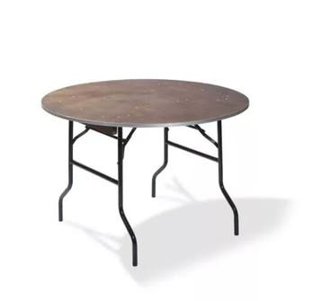 Eettafel Hout Rond | Ø183x(h)76cm | Bruin-Zwart, Verzenden, Nieuw in verpakking