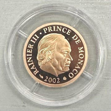 Monaco. 20 Euro 2002 Rainier III Proof