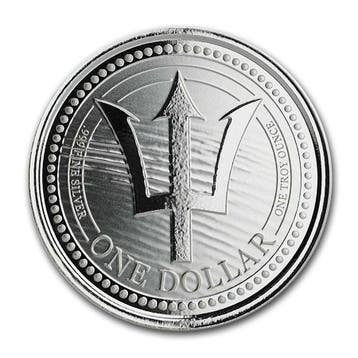 Barbados Trident 1 oz 2020 (30.000 oplage), Verzenden, Midden-Amerika, Losse munt, Zilver