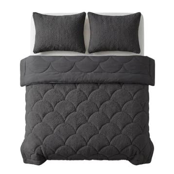 Lazy all-in-one dekbed Teddy fur - antraciet - 200 x 200 cm, Verzenden, Nieuw, Grijs
