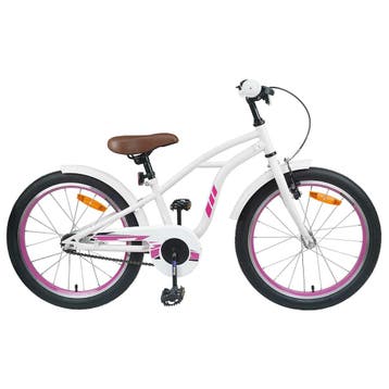 vidaXL Kinderfiets 18 Inch voor 5-7 jaar Wit, Fietsen en Brommers, Fietsen | Racefietsen, Verzenden, Nieuw
