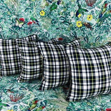 New set of four cushions made with Carnaby Tartanfabric -