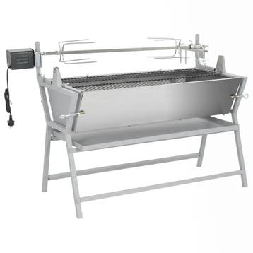 vidaXL Draaispit barbecue ijzer en roestvrij staal, Verzenden, Nieuw