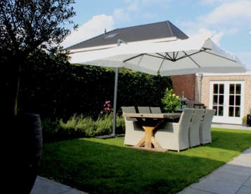 Extra Grote Zweefparasol Parasol 300x400 wit Parasol 4 meter, Verstelbaar, Verzenden, Nieuw, Zweefparasol
