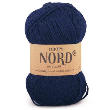 DROPS Nord Uni Colour - 15 marineblauw - Wol Garen, Ophalen of Verzenden, Nieuw