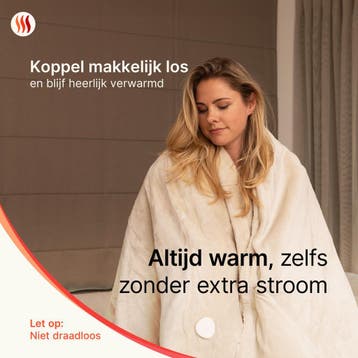 Seranova Elektrische Deken - 180x160cm - Warmtedeken - Beige, Ophalen of Verzenden, Zo goed als nieuw