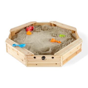 Plum Treasure Beach houten zandbak 25067 116 x 116 cm bruin, Kinderen en Baby's, Verzenden, Nieuw