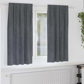 vidaXL Verduisterende gordijnen 2 pcs Lichtgrijs 140 x 175, Verzenden, Nieuw