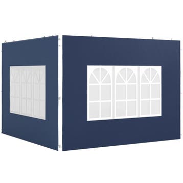Set Van 2 Zijwanden Voor Paviljoen 3x3 3x6 Waterdichte Zijpa, Verzenden