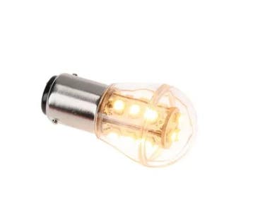 Nautic Led BA15D DUBBEL 10-35VDC 1.6W/15W WW, Ophalen of Verzenden, Nieuw, Zeilboot of Motorboot
