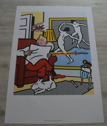 Hommage à Hergé - Roy Lichtenstein - Affiche offset, Nieuw