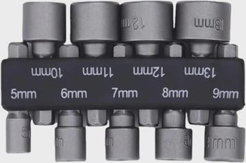 9-delige Dopmoer Sleuf Bit Set 5mm-13mm - Schroevendraaier &, Verzenden, Nieuw