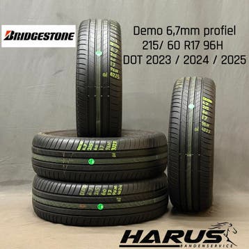 215/60/17 96H Bridgestone zomerbanden demo 6,7mm profiel, 17 inch, Ophalen of Verzenden, Band(en), Personenwagen