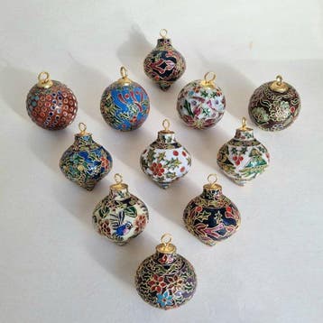 Kerstdecoratie (11) - Metaal, Emaille - Cloisonné, Diversen, Nieuw