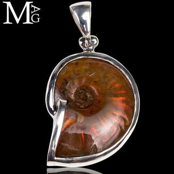 Jurassic Jewellery Hanger van sterlingzilver met iriserende, Antiek en Kunst