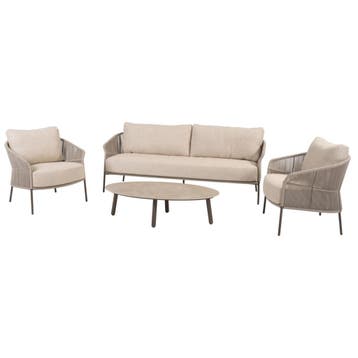 Salute Florence stoel bank loungeset 4 delig keramiek terre, Tuin en Terras, Tuinsets en Loungesets, Ophalen of Verzenden, Nieuw