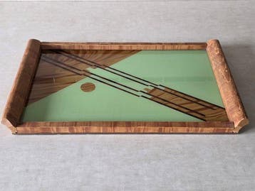 Dienblad - Glas, Hout