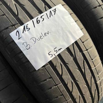 2 x Bridgestone Dueler 215-65-17 Zomerbanden 5,5mm, 17 inch, Ophalen of Verzenden, Band(en), Personenwagen
