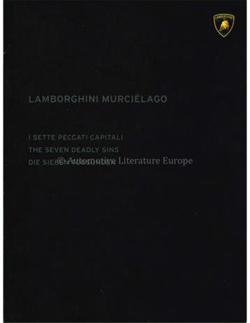 2002 LAMBORGHINI MURCIÉLAGO DE ZEVEN DODELIJKE ZONDEN, Nieuw, Author